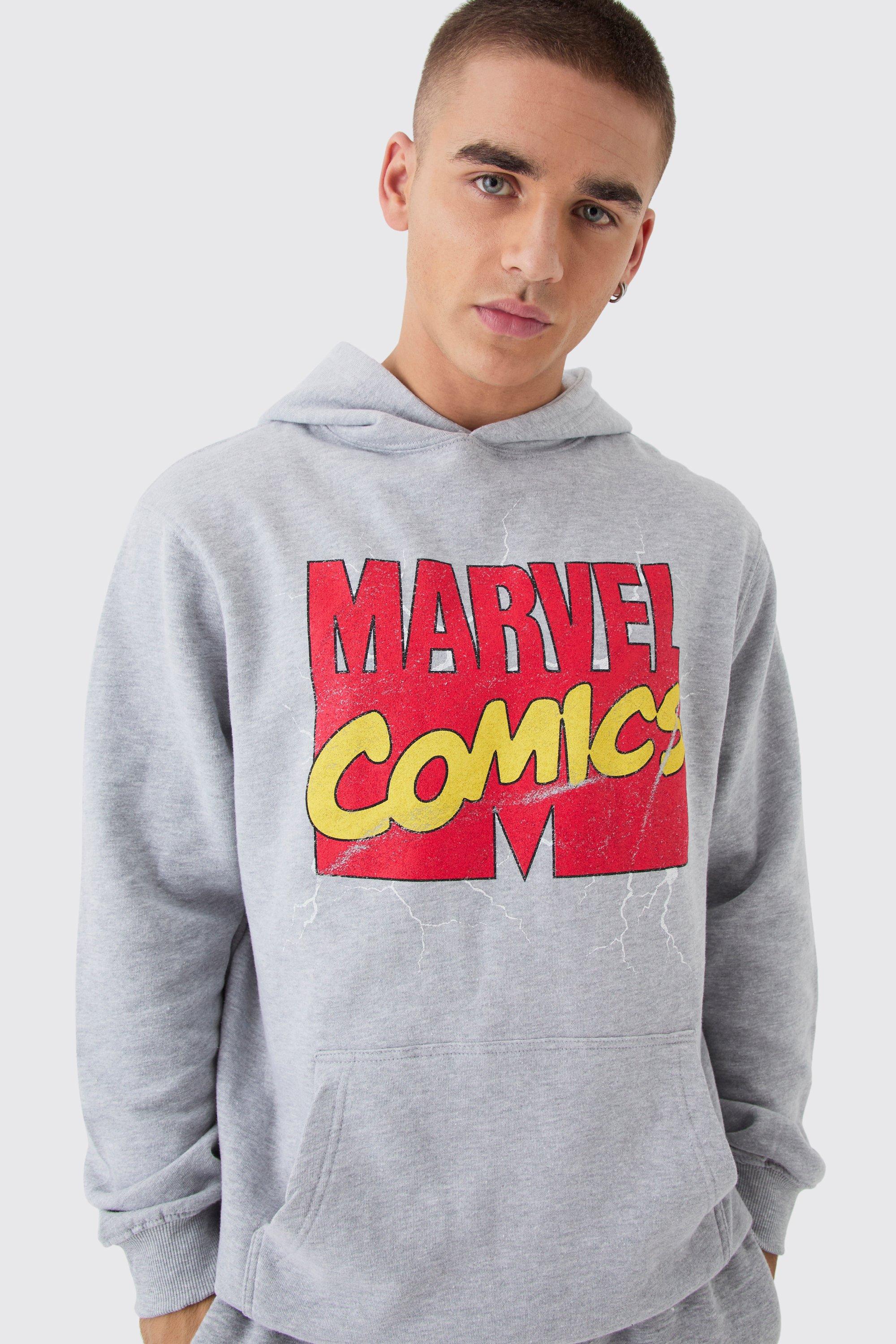 Marvel Comics License Print Hoodie boohoo